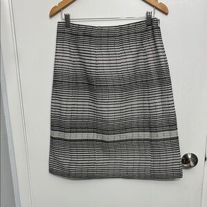 Black and White Pencil Skirt Knee-Length for Work
